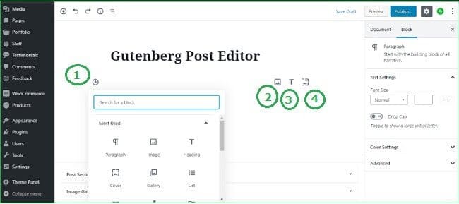 wordpress-za-pocetnike-cesto-postavljana-pitanja-kreiranje-posta-gutenberg-editor-2.2