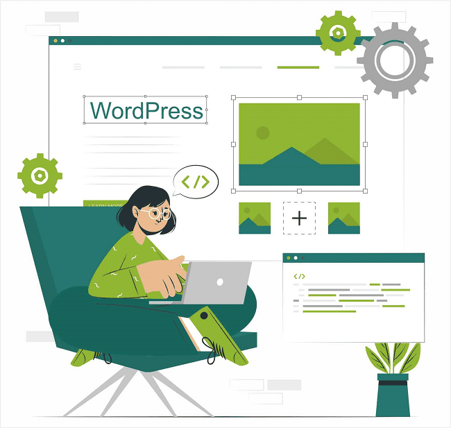 veštine-vođenja-bloga-wordpress-devojka-kreira-sajt