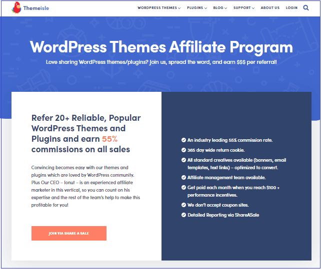 affiliate-programi-themeisle-wordpress-teme-naslovna-strana
