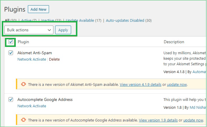 ažuriranja-dodatka-WordPress-snimak-ekrana